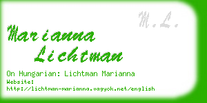 marianna lichtman business card